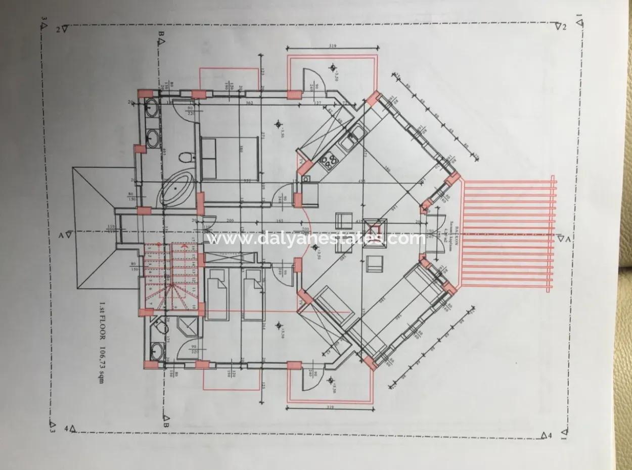 Dalyan Gülpınarda 1100 M2 Arsa İçerisinde Satılık Villa